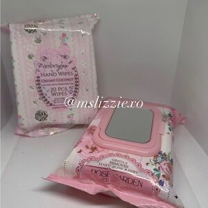 Pink Rose Garden Hand Wipes - 20 Count